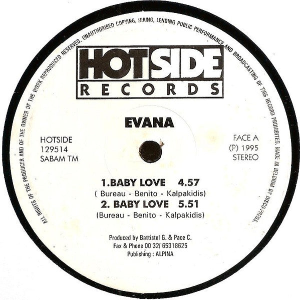 Evana : Baby Love (12")