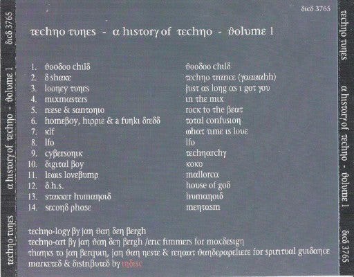 Various : Techno Tunes - A History Of Techno - Volume 1 (CD, Comp)