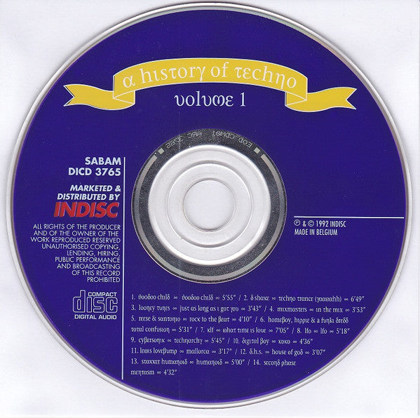 Various : Techno Tunes - A History Of Techno - Volume 1 (CD, Comp)