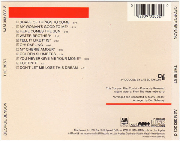 George Benson : The Best (CD, Comp)