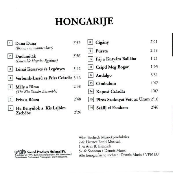 Hegedős Együttes, The Kiss Sandor Ensemble : De Mooiste Muziek Uit Hongarije (CD, Album, Comp)