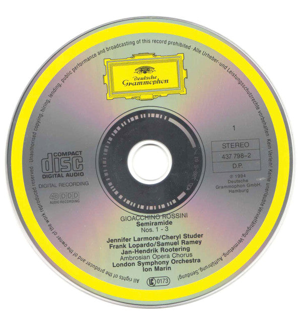 Gioacchino Rossini - Cheryl Studer · Samuel Ramey · Jennifer Larmore · Frank Lopardo · The Ambrosian Opera Chorus · London Symphony Orchestra · Ion Marin : Semiramide (3xCD, Album)