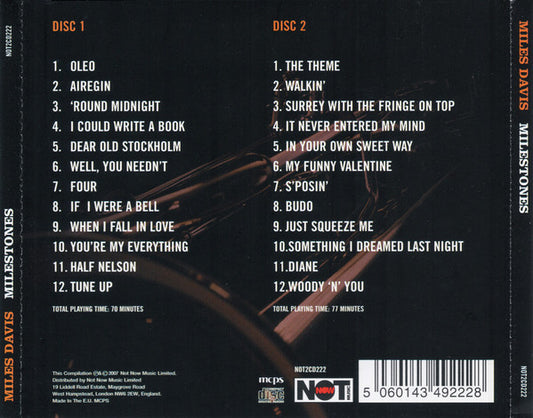 Miles Davis : Milestones (2xCD, Comp)