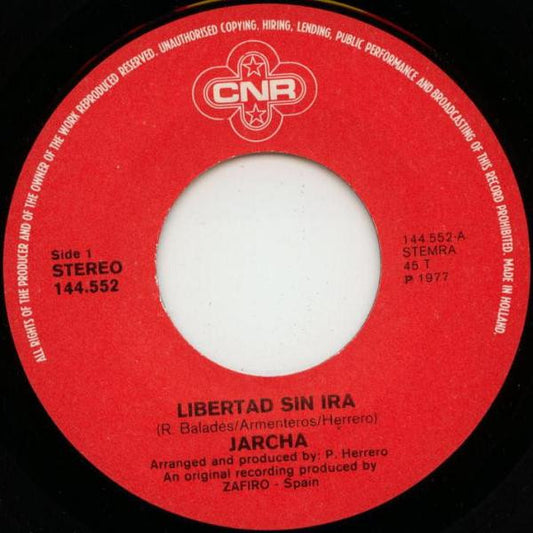 Jarcha : Libertad Sin Ira (7", Single)