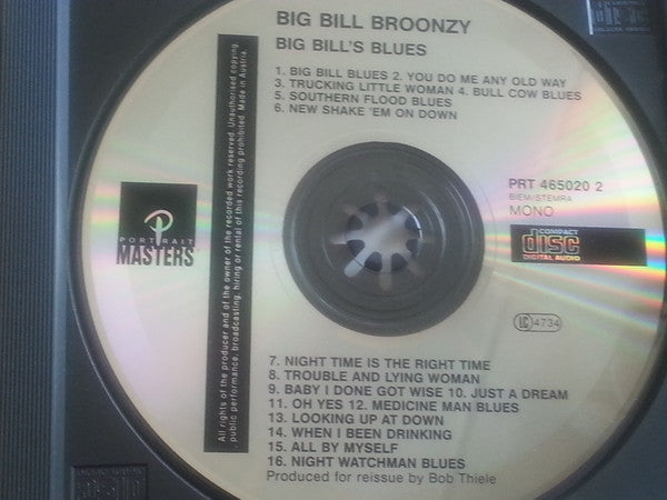 Big Bill Broonzy : Big Bill's Blues (CD, Comp, Mono, RE)