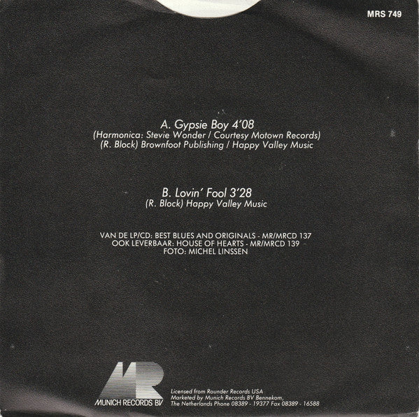 Rory Block : Gypsie Boy (7", Single)