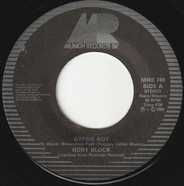Rory Block : Gypsie Boy (7", Single)
