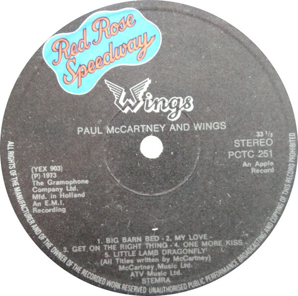 Wings (2) : Red Rose Speedway (LP, Album, Gat)