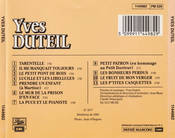 Yves Duteil : Yves Duteil (CD, Album, RE)