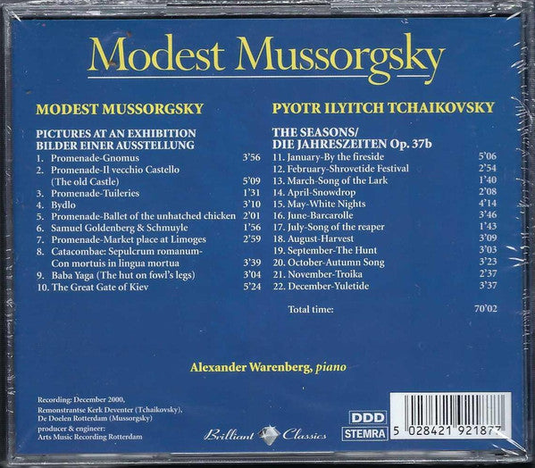 Modest Mussorgsky, Pyotr Ilyich Tchaikovsky - Alexander Warenberg : Pictures At An Exhibition - The Seasons (CD)