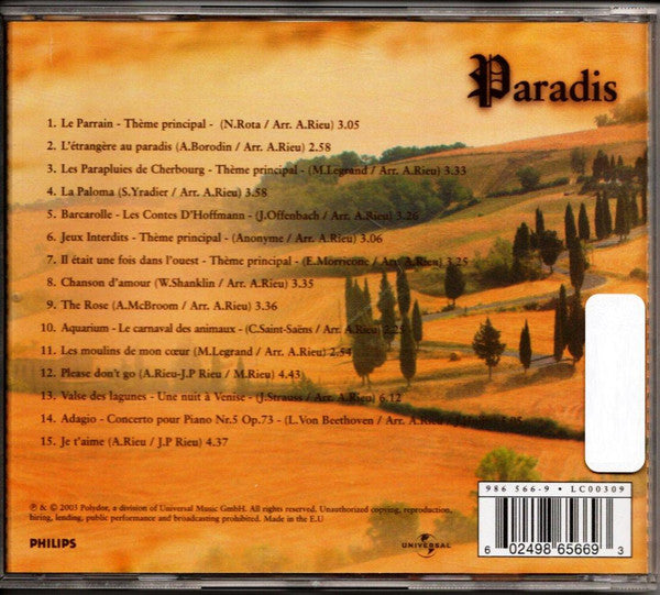 André Rieu : Paradis (CD, Album)