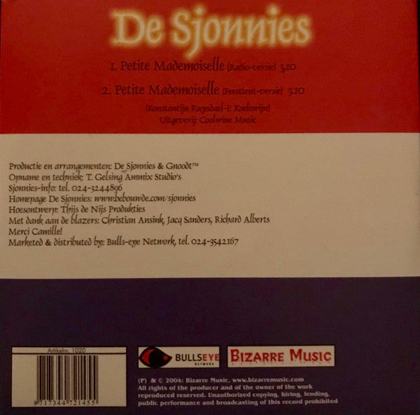 De Sjonnies : Petite Mademoiselle (CD, Single, Car)
