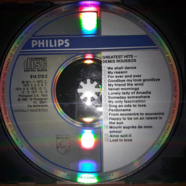 Demis Roussos : Greatest Hits (CD, Comp, RE)
