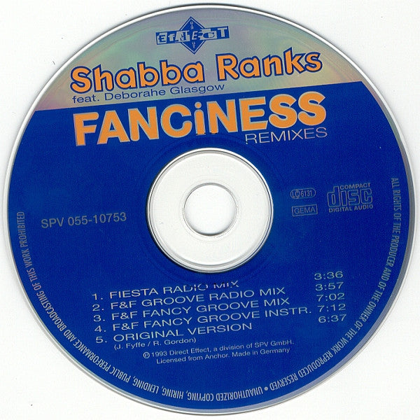 Shabba Ranks : Fanciness (Remixes) (CD, Maxi)