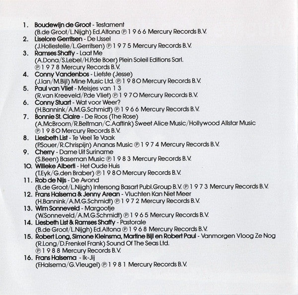 Various : Vluchten Kan Niet Meer - De Mooiste Luisterliedjes (2xCD, Comp)