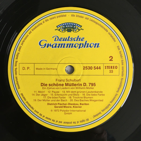 Franz Schubert - Dietrich Fischer-Dieskau, Gerald Moore : Die Schöne Müllerin (LP, RP)