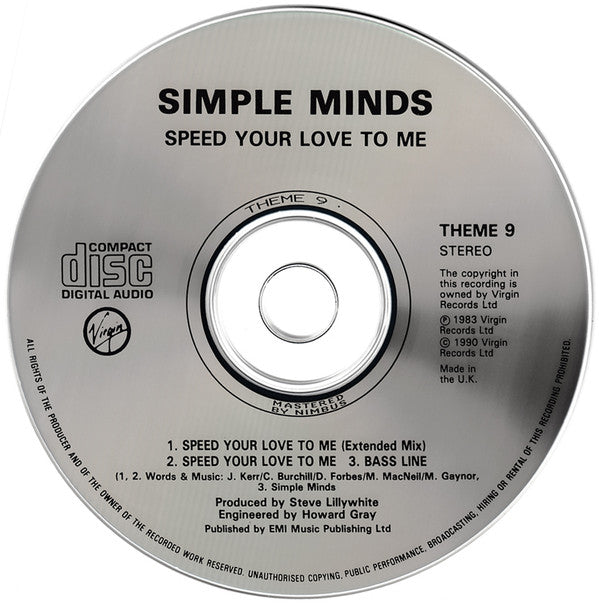 Simple Minds : Speed Your Love To Me (CD, EP)