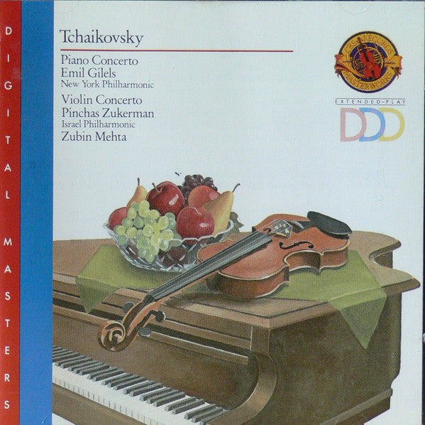 Pyotr Ilyich Tchaikovsky, Emil Gilels, Pinchas Zukerman, Zubin Mehta : Piano Concerto, Violin Concerto (CD, Comp, RE)