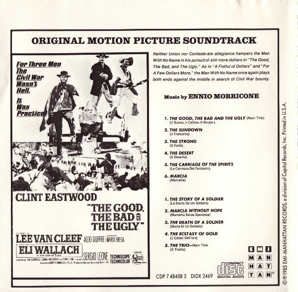 Ennio Morricone : The Good, The Bad And The Ugly (Original Motion Picture Soundtrack) (CD, Album, RE)