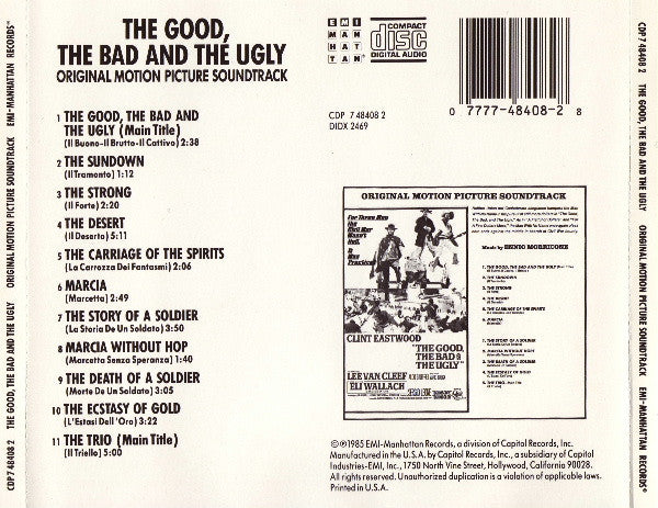 Ennio Morricone : The Good, The Bad And The Ugly (Original Motion Picture Soundtrack) (CD, Album, RE)