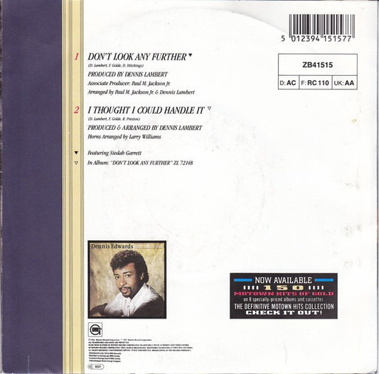 Dennis Edwards Featuring Siedah Garrett : Don't Look Any Further (7", Single)