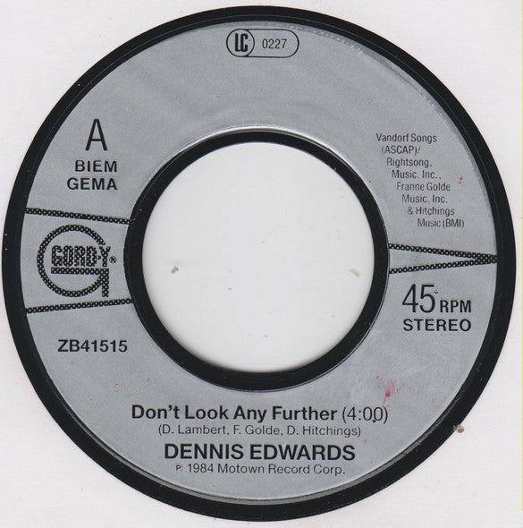 Dennis Edwards Featuring Siedah Garrett : Don't Look Any Further (7", Single)