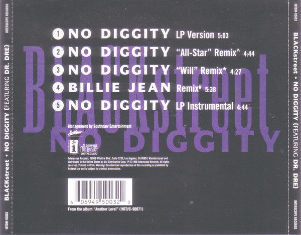 Blackstreet Featuring Dr. Dre : No Diggity (CD, Maxi)