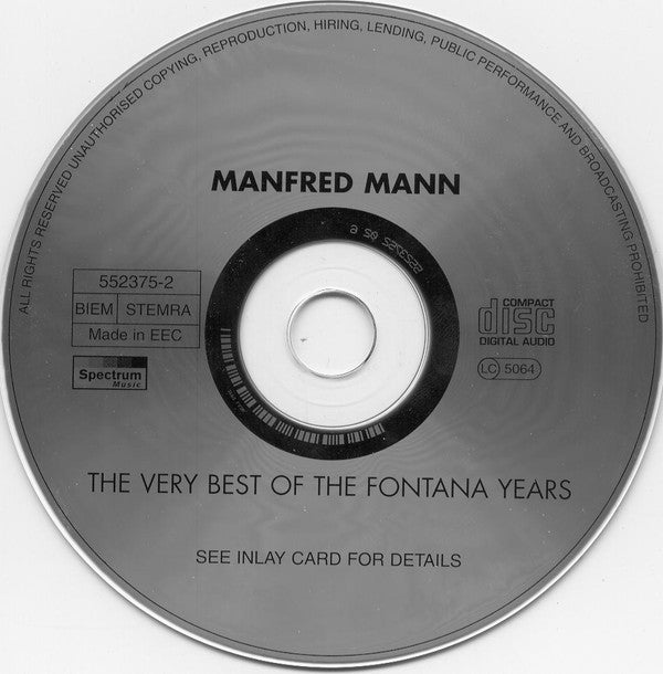 Manfred Mann : The Very Best Of The Fontana Years (CD, Comp)
