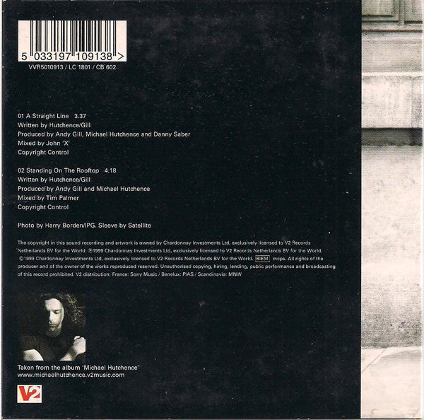 Michael Hutchence : A Straight Line (CD, Single, Car)