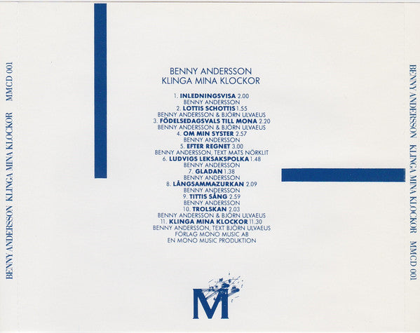 Benny Andersson : Klinga Mina Klockor (CD, Album)