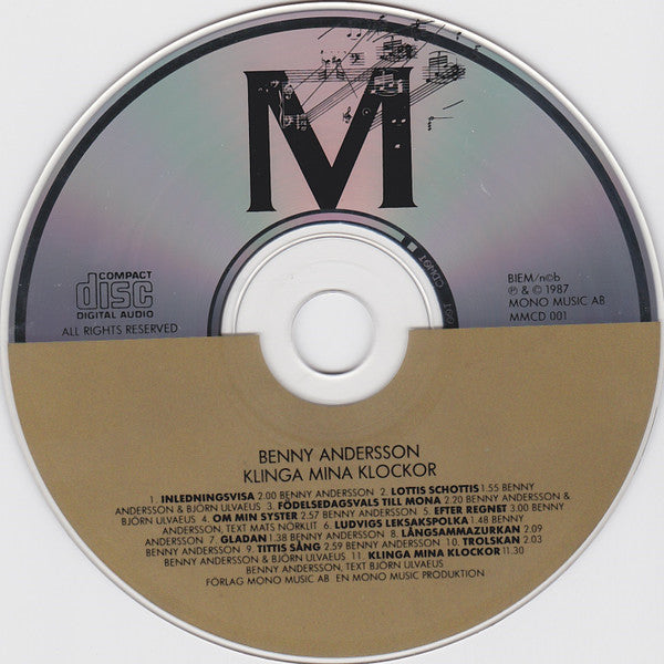 Benny Andersson : Klinga Mina Klockor (CD, Album)