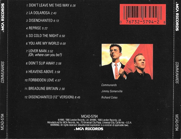 The Communards : Communards (CD, Album)