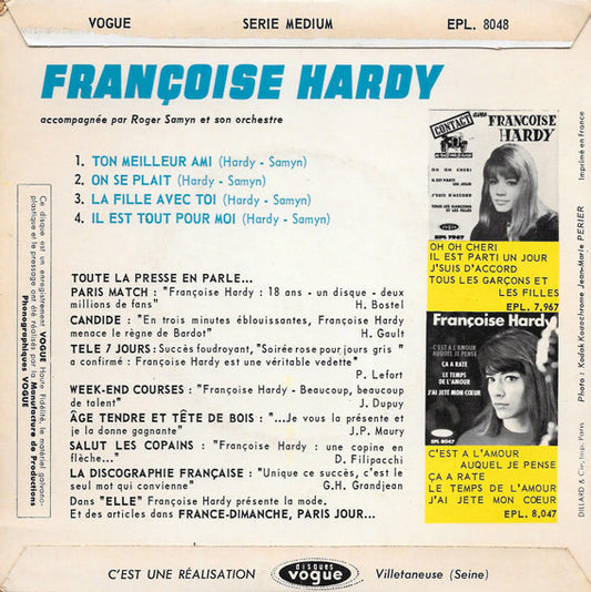 Françoise Hardy : Ton Meilleur Ami  (7", EP)