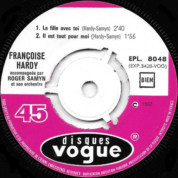 Françoise Hardy : Ton Meilleur Ami  (7", EP)