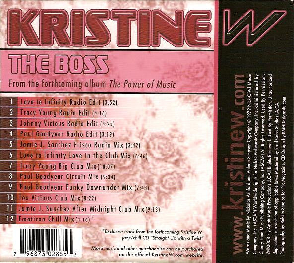 Kristine W : The Boss (CD, Single)