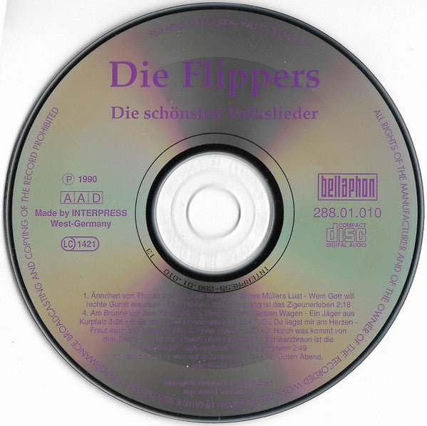 Die Flippers : Die Schönsten Volkslieder (CD, Album)