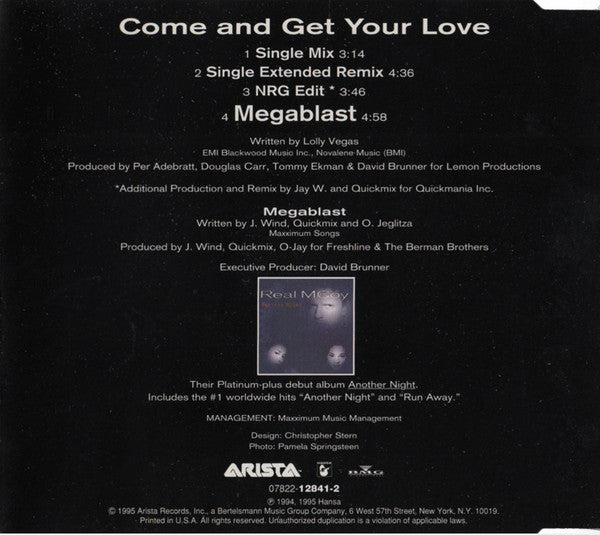 Real McCoy : Come And Get Your Love (CD, Single)