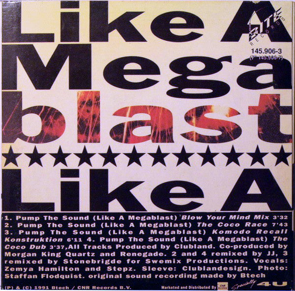 Clubland : Pump The Sound (Like A Megablast) (CD, Maxi, Car)
