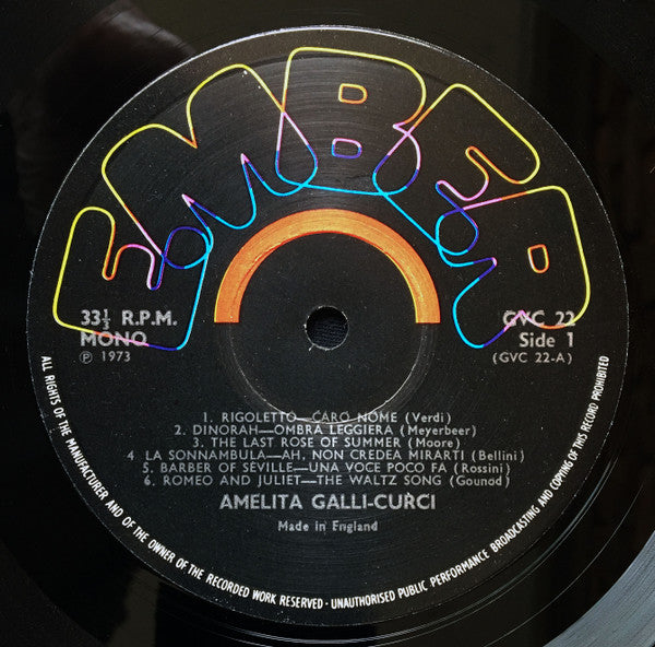 Amelita Galli-Curci : Amelita Galli-Curci (LP, Comp, Mono)