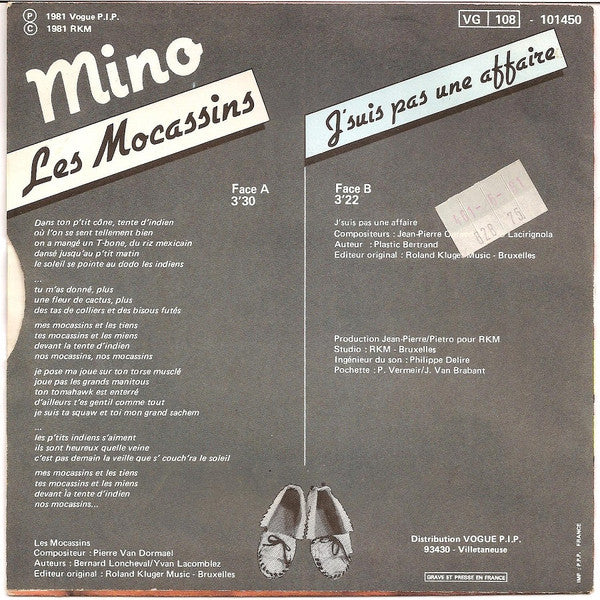 Mino (2) : Les Mocassins (7", Single)