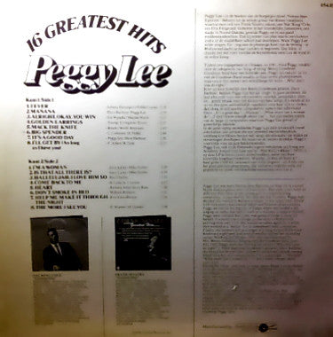 Peggy Lee : 16 Greatest Hits (LP, Comp)