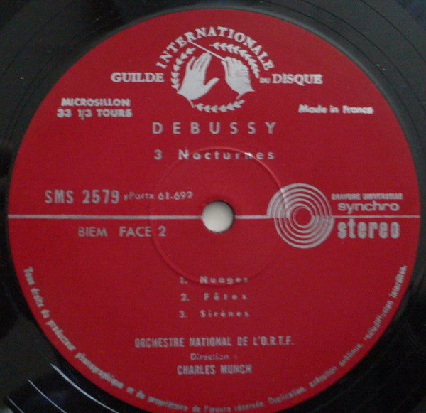 Claude Debussy - Charles Munch, Orchestre National De France : La Mer / Nocturnes (LP)