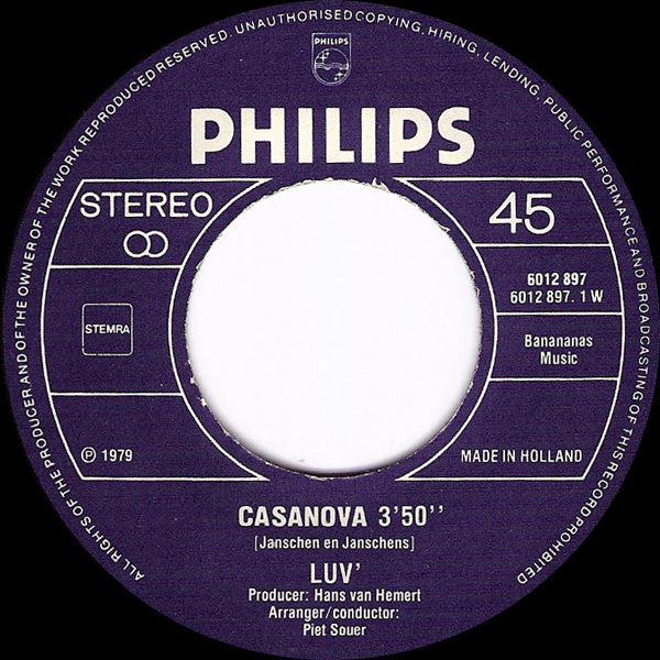 Luv' : Casanova (7", Single)