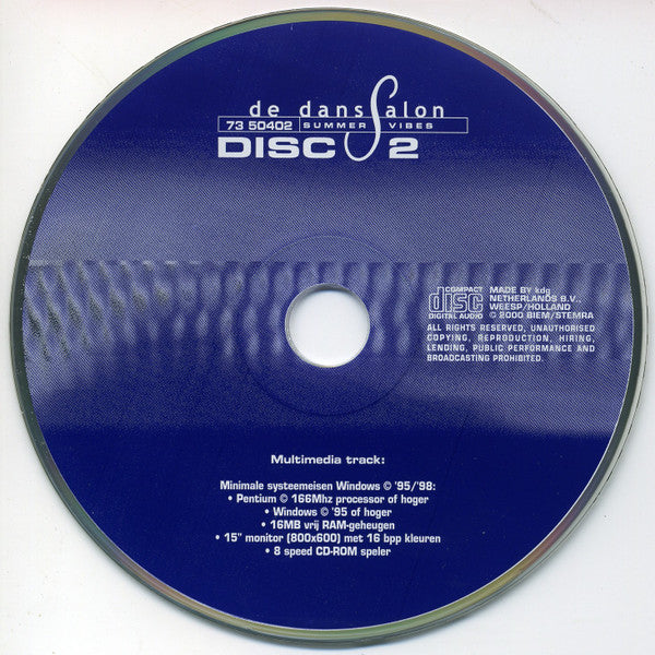 Various : De Danssalon - Summer Vibes (CD, Mixed + CD, Enh, Mixed)