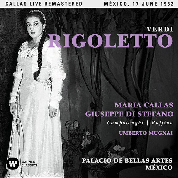 Giuseppe Verdi, Maria Callas, Giuseppe di Stefano, Piero Campolonghi, Ignacio Ruffino, Umberto Mugnai, Orquesta Del Palacio de Bellas Artes De México : Rigoletto (2xCD, Album, Mono, RE, RM)