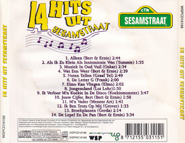 Sesamstraat : 14 Hits Uit Sesamstraat (CD, Album)