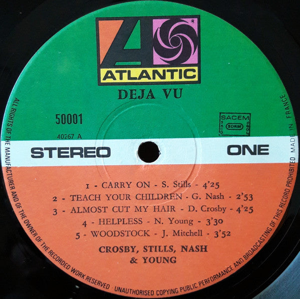 Crosby, Stills, Nash & Young / Dallas Taylor & Greg Reeves : Déjà Vu (LP, Album, RE, Gat)