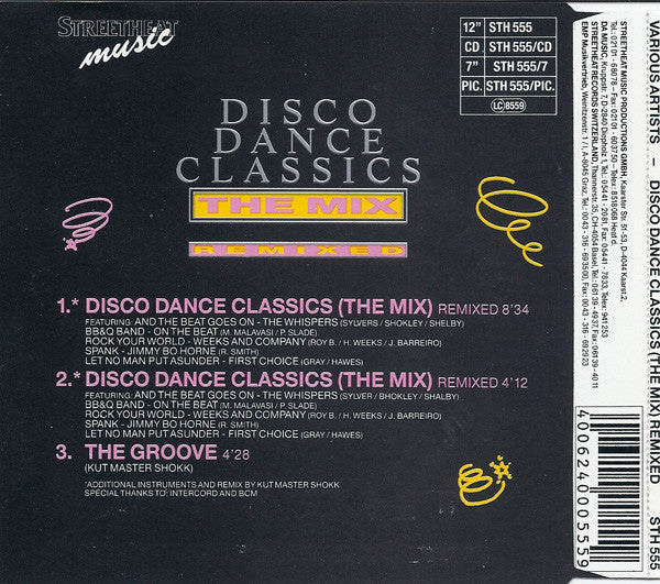 Various : Disco Dance Classics The Mix (Remixed) (CD, Maxi)
