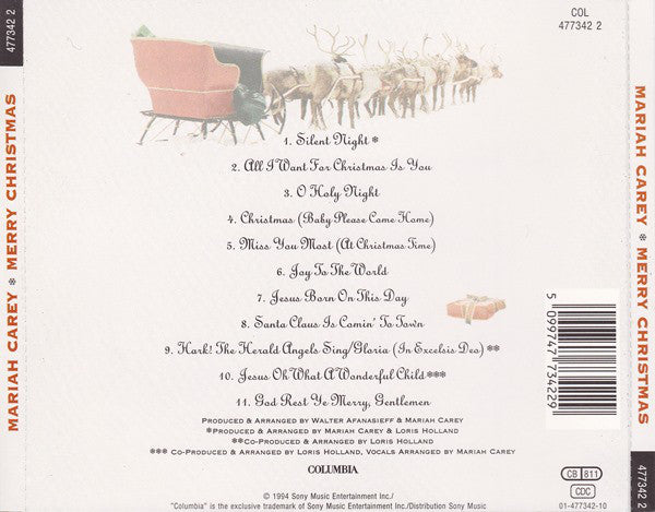 Mariah Carey : Merry Christmas (CD, Album)
