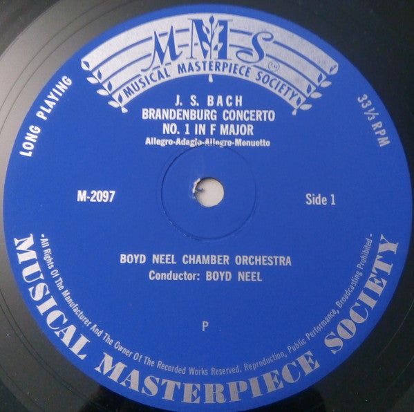Johann Sebastian Bach – The Boyd Neel Chamber Orchestra , Leitung: Boyd Neel : Brandenburgische Konzerte (Gesamt-Ausgabe) (2xLP, Mono)